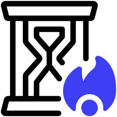 Bitiş tarihi, zaman yönetimi, vektör illüstrasyonu