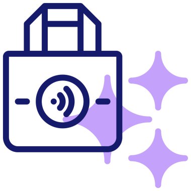 Alışveriş çantası. Basit resimleme