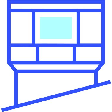 Füniküler modern simge, vektör illüstrasyonu