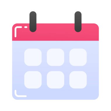 Takvim. Web simgesi basit illüstrasyon 