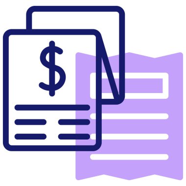 Fatura. Web simgesi basit illüstrasyon