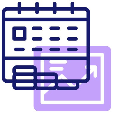 Takvim. Web simgesi basit illüstrasyon 