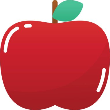 elma ikonu vektör illüstrasyonu 