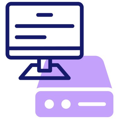 bilgisayar simgesi, vektör illüstrasyonu basit tasarım