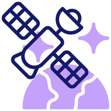 uydu simgesi vektör illüstrasyonu