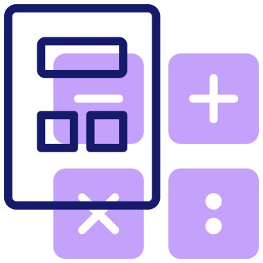 Calculator icon, vector illustration simple design