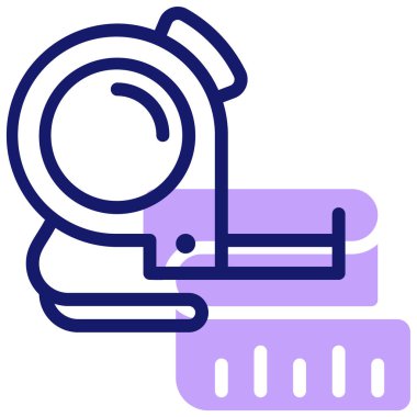 Mikroskop. Web simgesi basit illüstrasyon