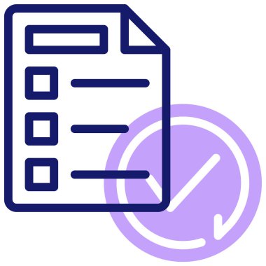 Kontrol listesi. Web simgesi basit illüstrasyon