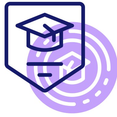 Amblem simgesi, vektör illüstrasyonu basit tasarım