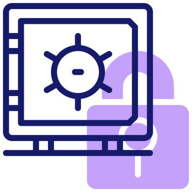 güvenli simge vektör illüstrasyonu