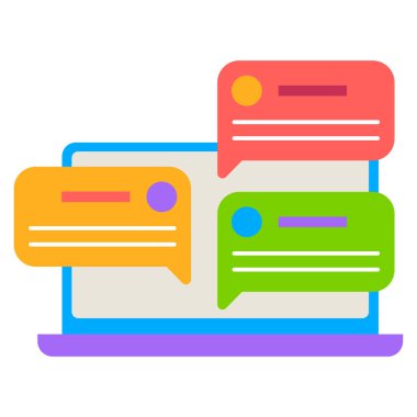 Konuş. Web simgesi basit illüstrasyon