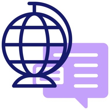 Küre. Web simgesi basit illüstrasyon