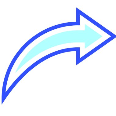 ok vektör simgesi. biçim düz renkli yuvarlak kare düğme, beyaz arkaplan.