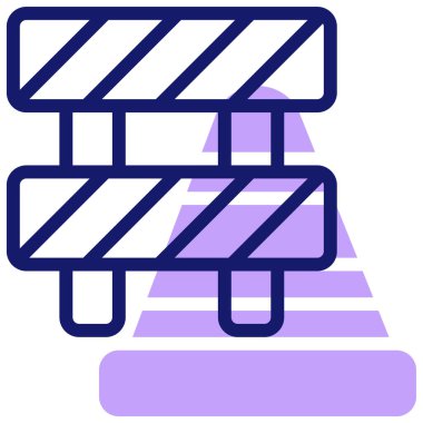 Bariyer. Web simgesi basit illüstrasyon