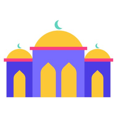 Cami. Web simgesi basit illüstrasyon 