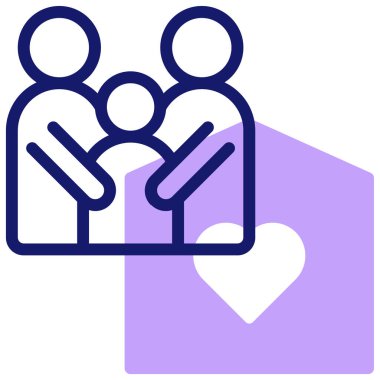 Aile simgesinin vektör illüstrasyonu