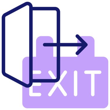 acil çıkış simgesi, vektör illüstrasyonu basit tasarım