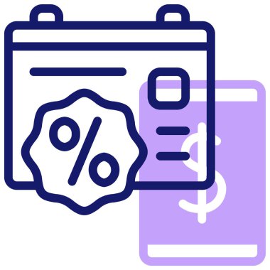 İndirim. Web simgesi basit illüstrasyon