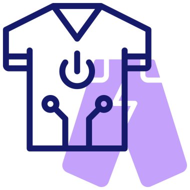 şık kıyafetler. Web simgesi basit illüstrasyon 