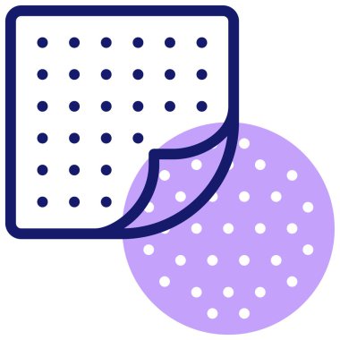 Mor ve pembe puantiyeli noktaların çizimi