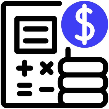 Para bütçesi. Web simgesi basit illüstrasyon