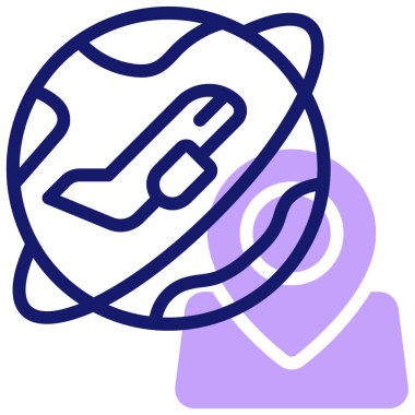 Seyahat web simgesi basit tasarım