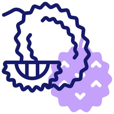 durian simgesi, vektör illüstrasyonu basit tasarım