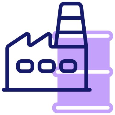 Fabrika. Web simgesi basit illüstrasyon