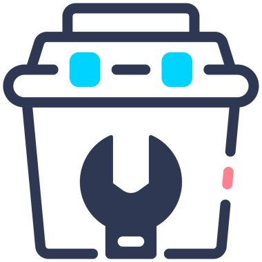 Alet çantası. Web simgesi basit illüstrasyon 