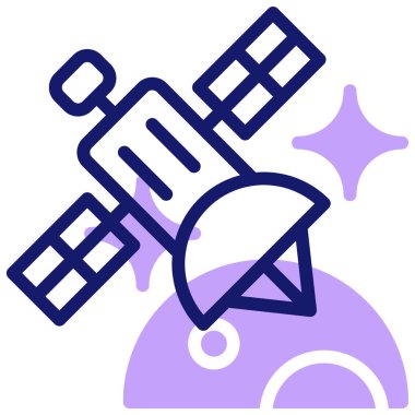 uydu simgesi vektör illüstrasyonu