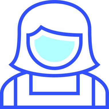 Hizmetçi. Web simgesi basit illüstrasyon