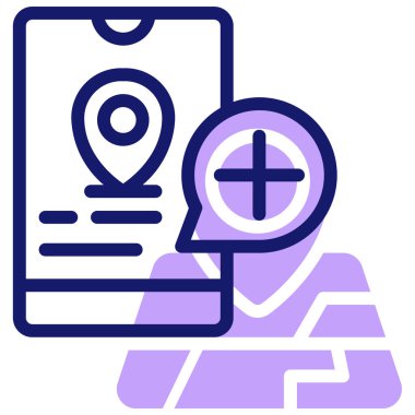 konum simgesi, vektör illüstrasyonu basit tasarım