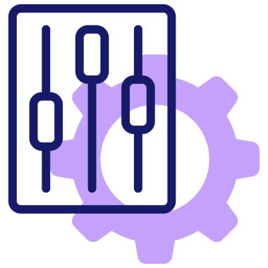 Beyaz arkaplan ile panel denetim simgesi.