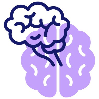 Beyin fırtınası ve zihin ikonu. Beynin özet çizimi