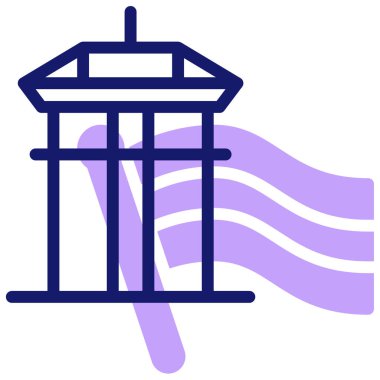 Şehir simgesi. Web simgesi basit illüstrasyon