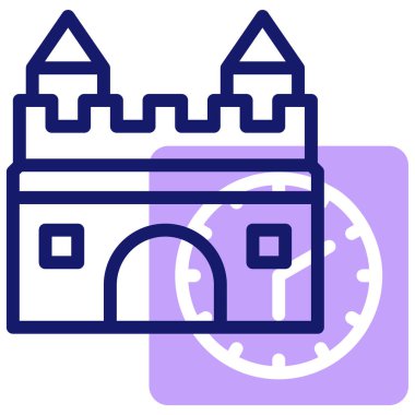 Bina. Web simgesi basit illüstrasyon