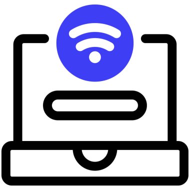 Kablosuz. Web simgesi basit illüstrasyon