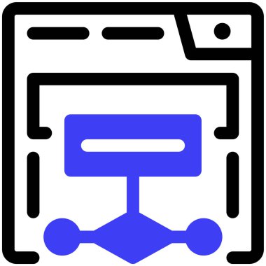 Algoritma. Web simgesi basit illüstrasyon