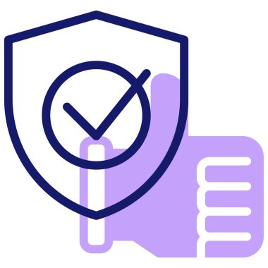 Güvenilirlik simgesi vektör illüstrasyonu