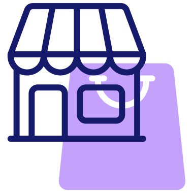 mağaza web simgesi basit illüstrasyon