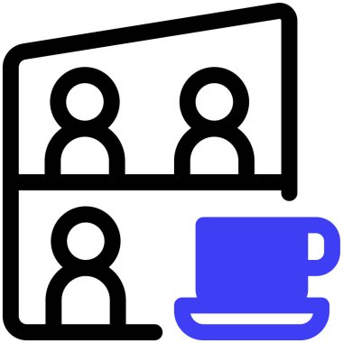 eşçalışma alanı simgesi, vektör illüstrasyonu basit tasarım