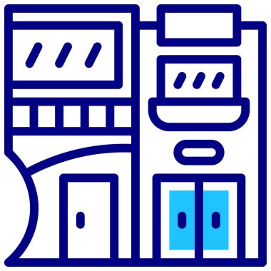 Bina. Web simgesi basit illüstrasyon