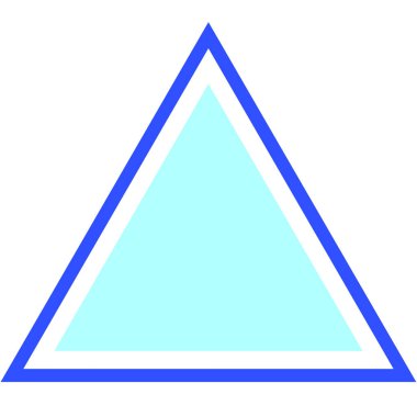 Mavi üçgen, vektör illüstrasyonu