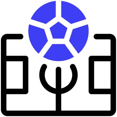 futbol ikonu vektör illüstrasyonu