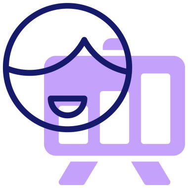 sunum web simgesi basit illüstrasyon