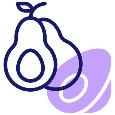 avokado modern simgesi, vektör illüstrasyonu