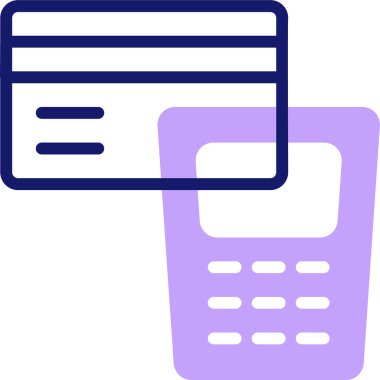 Kredi kartıyla. Web simgesi illüstrasyonu