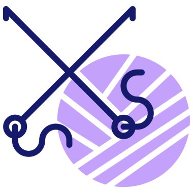 Örgü simgesi, vektör illüstrasyonu basit tasarım