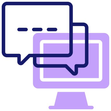 Konuş. Web simgesi basit illüstrasyon