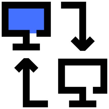 eşzamanlama simgesi, vektör illüstrasyonu basit tasarım